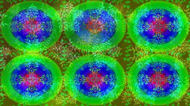 İllüstrasyon kar tanesi. Yeşil, mavi ve mor renkli suluboya kar taneleri. Güzel dekorasyon. Kışın sembolü.