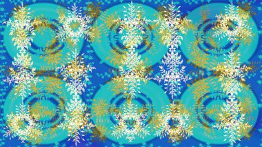 Raster illüstrasyonu. Soyut mandala ya da tuhaf kar tanesi çizgisi sanat tasarımı. Renkli arka planda izole tatlı kar taneleri.