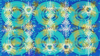 Raster illüstrasyonu. Soyut mandala ya da tuhaf kar tanesi çizgisi sanat tasarımı. Renkli arka planda izole tatlı kar taneleri.