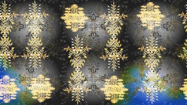 Raster illüstrasyonu. Raster Noel soyut renkli arka plan ve tatlı kar tanesi. Kar taneleriyle gri, bej ve kahverengi renkler.