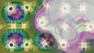 Renkli elementlerle Raster ilginç desen