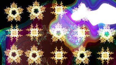 Renkli elementlerle Raster ilginç desen