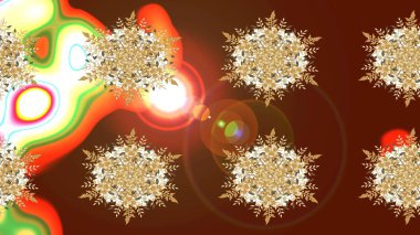 Renkli elementlerle Raster ilginç desen