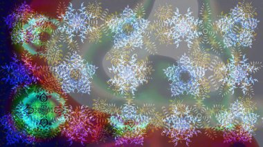 Renkli elementlerle Raster ilginç desen