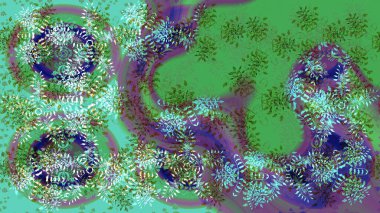 Renkli elementlerle Raster ilginç desen