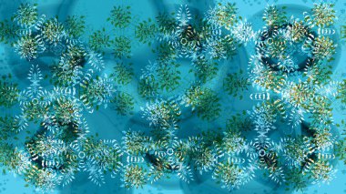 Renkli elementlerle Raster ilginç desen