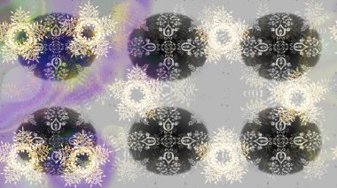 Gri, nötr ve bej renkli kristal kar tanesi. Raster illüstrasyonu.