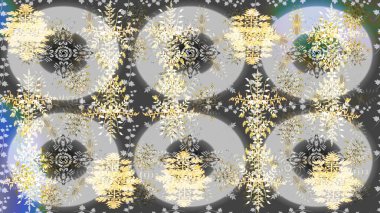 Renkli arka planda güzel kar taneleri. Raster kar taneleri deseni. Raster illüstrasyonu.