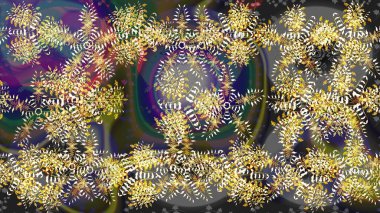 Renkli elementlerle Raster ilginç desen