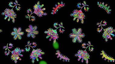 Renkli elementlerle Raster ilginç desen