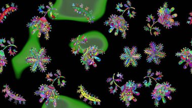 Renkli elementlerle Raster ilginç desen