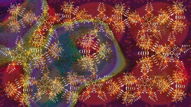 Renkli elementlerle Raster ilginç desen