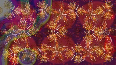 Renkli elementlerle Raster ilginç desen