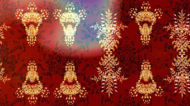 Renkli elementlerle Raster ilginç desen