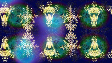 Renkli elementlerle Raster ilginç desen