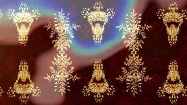 Renkli elementlerle Raster ilginç desen