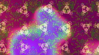 Renkli elementlerle Raster ilginç desen