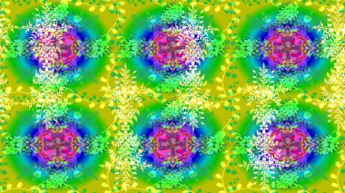 Renkli elementlerle Raster ilginç desen