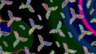 Kar Tanesi Mozaik ikonu. Mavi, siyah ve yeşil siluet kar tanesi işareti. Grafiksel element dekorasyonu. Sembol kışı, donmuş, Noel, yeni yıl tatili. Raster illüstrasyonu. Düz tasarım.