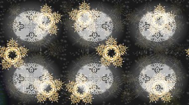 Kar taneleri tasarımı. Son moda kar taneleri ve elementler onun kartlarını gösteriyor. Retro stil dokusu, şablon kış elementleri. Modern tasarım posteri, kapak, kart tasarımı gri, nötr ve kahverengi renkler.