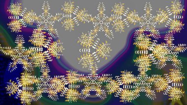 Güzel soyut kar tanesi raster tasarımı. Düz kar karalama ikonları, kar taneleri gri, mavi ve noel afişi için tarafsız renklerde siluetler, kartlar. Yeni yıl kar tanesi.