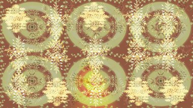 Noel süsleri ve Noel süsleri. Raster Noel soyut renkli arkaplan ve düşen kar tanesi.