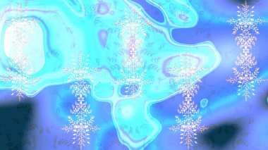 Raster illüstrasyonu. Soyut mandala ya da tuhaf kar tanesi çizgisi sanat tasarımı. Renkli arka planda izole tatlı kar taneleri.