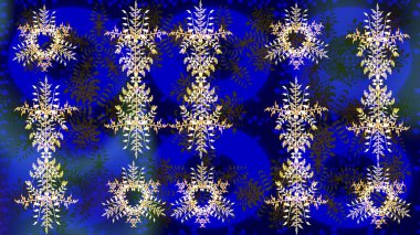 Raster kar taneleri deseni. Renkli arka planda güzel kar taneleri. Raster illüstrasyonu.