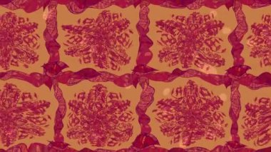 Renkli unsurlarla hareketli arka plan görüntüleri. Çiçekler. Eski model. Bayrak tarzı. Video kaydı. Şablon. Döngü. Kusursuz..