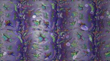 Renkli unsurlarla hareketli arka plan görüntüleri. Çiçekler. Eski model. Bayrak tarzı. Video kaydı. Şablon. Döngü. Kusursuz..