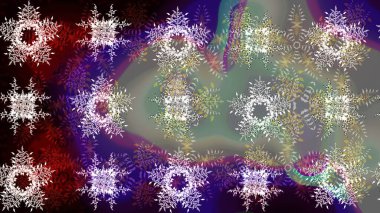 Gri, nötr ve kahverengi renklerde suluboya kar taneleri. Kışın sembolü. Güzel dekorasyon. Raster çizimi kar taneleri.