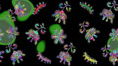 Desen snowflakes.raster Noel soyut renkli arka plan ile düşen kar tanesi. Raster illüstrasyon.