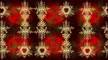 Renkli kristal kar tanesi. Raster illüstrasyonu.