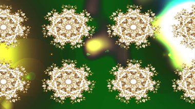 Raster illüstrasyonu. Raster Noel soyut renkli arka plan ve tatlı kar tanesi. Kar taneli altın renkler.