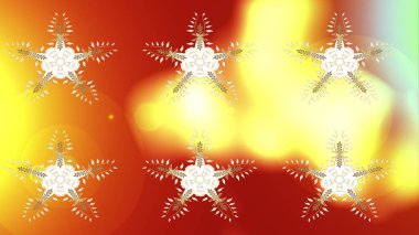 Raster Noel soyut renkli arka plan ve düşen kar tanesi. Noel süslemeleri ve Noel süslemeleri.