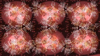 Kahverengi, pembe ve nötr renkler üzerine tasarım. Çiçek Elementleri 'nin soyut geçmişi. Raster kış deseni. Raster illüstrasyonu.