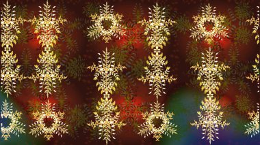 Raster illustration. Christmas doodle pattern with snowflakes, raster background. clipart