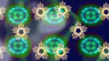 Kar tanesi ikonu, izole edilmiş. Renkli arka planda güzel kar taneleri. Düz dizayn. Raster illüstrasyonu.