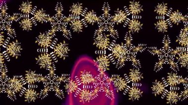 Renkli unsurlarla hareketli arka plan görüntüleri. Çiçekler. Eski model. Bayrak tarzı. Video kaydı. Şablon. Döngü. Kusursuz..