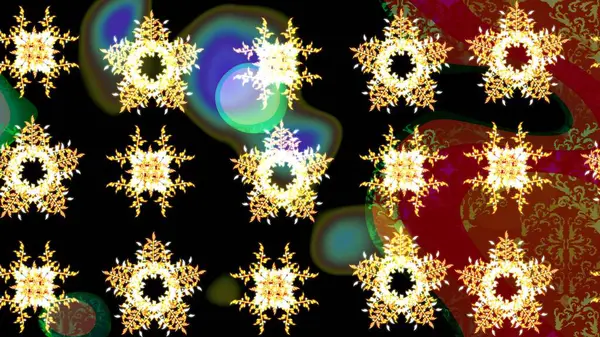 Raster illüstrasyonu. Kar taneleri deseni. Kar taneleri arka planda. Kar tanesi süsleme deseni. Arkaplanda soyut kar taneleri izole edilmiş düz tasarım.