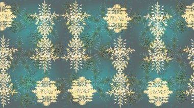 Kar taneleri izole edildi. Güzel süs eşyası. Kar tanesi süsü Raster illüstrasyonu. Tarafsız, mavi ve yeşil renklerde kar tanesi süsü.