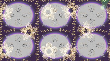 Lace Snowflakes 'in etnik kökü. Raster illüstrasyonu. Stilize Çiçekler. Mandalas 'ın dekoratif dokusu. Kumaş veya Duvar Kağıdı Tasarımı. Tekstil için Lacy Fashion Print. Halk Biçimi.