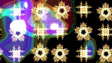 Kar Tanesi Mozaik ikonu. Düz dizayn. Grafiksel element dekorasyonu. Siluet kar taneleri tabelası siyah, mor ve kahverengi renkleri izole ediyor. Raster skeci. Sembol kışı, donmuş, Noel, yeni yıl tatili.