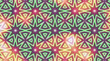 Renkli unsurlarla hareketli arka plan görüntüleri. Çiçekler. Eski model. Bayrak tarzı. Altın, altın. Video kaydı. Şablon.