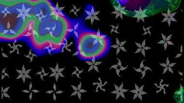 Siyah, mavi ve gri kar taneleri. Noel ve yeni yıl moda baskıları için tatil tasarımı. Kar tanelerinin soyut arkaplanı olan şirin bir Noel arkaplanı. Raster illüstrasyonu. Renkler.