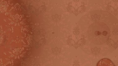 Çiçekli çizim şekli. Kahverengi, pembe ve turuncu renkli çiçekler. Renkli Bahar Teması eskiz kalıbı. Düz Çiçek Elementleri Tasarımı.