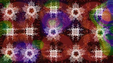 Kar Tanesi Simgesi. Kar Tanesi Raster illüstrasyonu. Kahverengi, kırmızı ve nötr renklerde izole edilmiş. Kış kar taneleri.