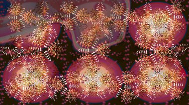 Mandalas 'ın dekoratif dokusu. Tekstil için Lacy Fashion Print. Stilize Çiçekler. Kumaş veya Duvar Kağıdı Tasarımı. Folk Style. Raster illüstrasyonu. Dantelli Kar Tanelerinin Etkisi.