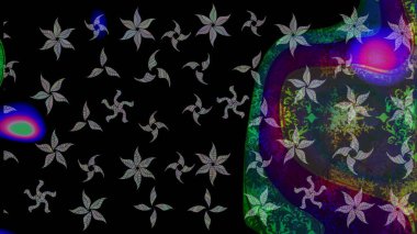 Siyah, gri ve mavi renkli suluboya kar taneleri. Kışın sembolü. Güzel dekorasyon. Raster çizimi kar taneleri.