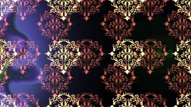 Süslü, dikişsiz, soyut çiçeklerle süslenmiş. Çiçek deseni duvar kağıdı, desen dolguları ve web sayfası arka planı için kullanılabilir. Şekillendirilmiş çiçeklerle kusursuz desen.